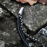 Simple Multi-layer Braided Stainless Steel Bracelet