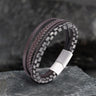 Simple Multi-layer Braided Stainless Steel Bracelet