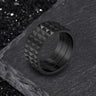 Simple Rhombus Pattern Stainless Steel Band Ring