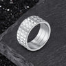 Simple Rhombus Pattern Stainless Steel Band Ring