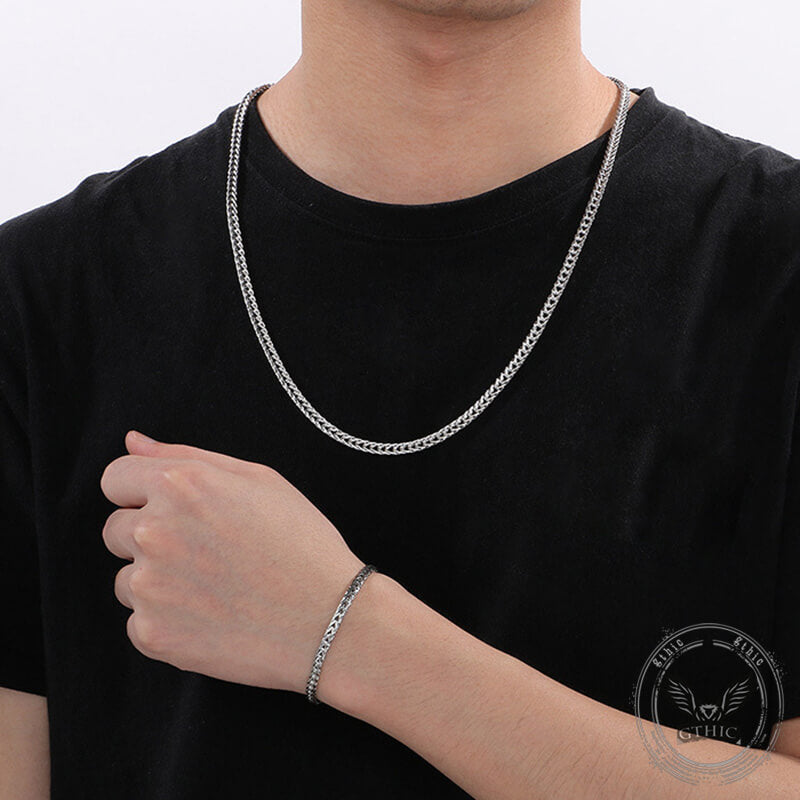 Pulsera de acero inoxidable con hebilla de joyería de color sólido simple