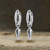 Simple Spearhead Stainless Steel Hoop Earrings