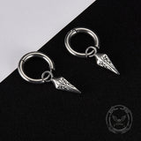 Simple Spearhead Stainless Steel Hoop Earrings