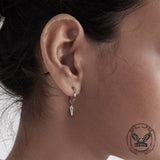 Simple Spearhead Stainless Steel Hoop Earrings