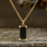 Simple Square Zircon Stainless Steel Necklace