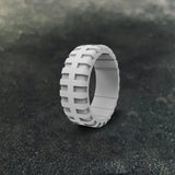 Simple Tire Pattern Silicone Ring