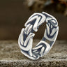 Simple V-shaped Emperor Chain Couple Stainless Steel Ring
