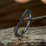 Simple V Shaped Curved Stainless Steel Ring