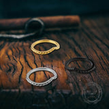 Simple V Shaped Curved Stainless Steel Ring