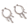 Simple Water Drop Shape Stainless Steel Retro Earrings