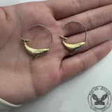 Simple Whale Copper Silver Plated Stud Earrings