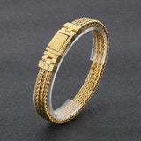 Simple Wheat Braided Stainless Steel Bracelet