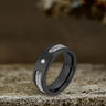 Simple Wire Rope Design Zircon Stainless Steel Ring
