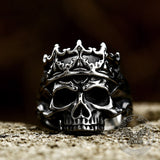 Skeleton King Crown Stainless Steel Skull Ring