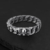 Skull and Cross Stainless Steel Bracelet