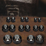Skull And Star Wood Alloy Ear Gauges