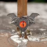 Skull Butterfly Demon Eye Stainless Steel Pendant