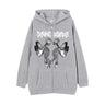 Skull Butterfly Polyester Hoodie Coat
