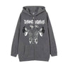 Skull Butterfly Polyester Hoodie Coat