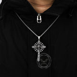 Skull Cross Stainless Steel Pendant Necklace