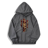 Skull Dagger Rose Cotton Pullover Hoodie