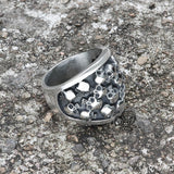 Skull Gathering Stainless Steel Ring