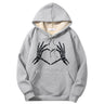 Skull Hand Love Heart Warm Fleece Sherpa Lined Hoodie