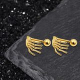 Skull Hand Stainless Steel Piercing Earrings