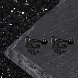 Skull Hand Stainless Steel Piercing Earrings
