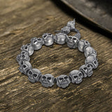 Skull Head Bead Stainless Steel Bracelet