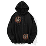 Skull In The Wall Print Gothic Hoodie Coat