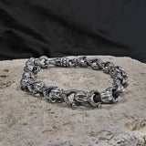 Skull Octopus Stainless Steel Biker Bracelet