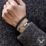 Skull Round Bead Stainless Steel Jewelry Set
