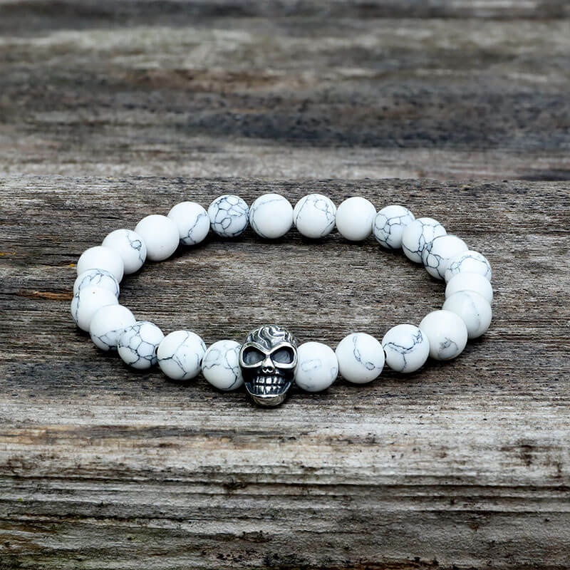 Skull Stainless Steel Beads Bracelet
