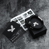 Skull Stainless Steel Leather Bracelet