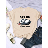 "Say No To Doing Thing" Sleeping Panda  T-Shirts