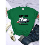"Say No To Doing Thing" Sleeping Panda  T-Shirts