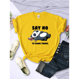 "Say No To Doing Thing" Sleeping Panda  T-Shirts
