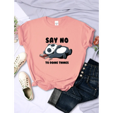 "Say No To Doing Thing" Sleeping Panda  T-Shirts
