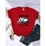 "Say No To Doing Thing" Sleeping Panda  T-Shirts