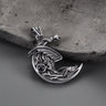Sleeping Dragon Moon Stainless Steel Pendant