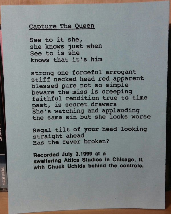 Capture The Queen (7" VINYL) | Near Mint (NM) Very Good Plus (VG+)