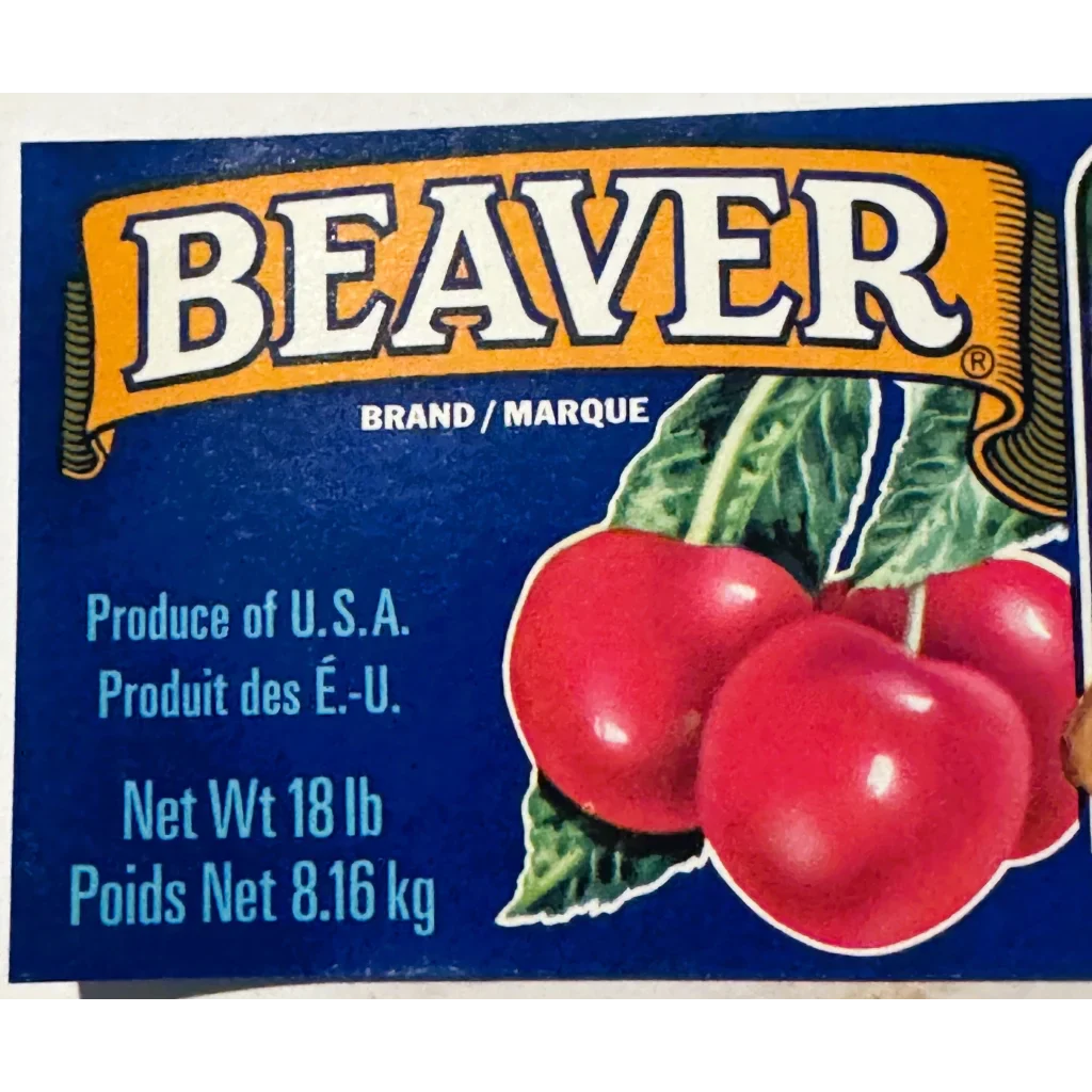 Snag This Groovy 70s Beaver Cherries Crate Label