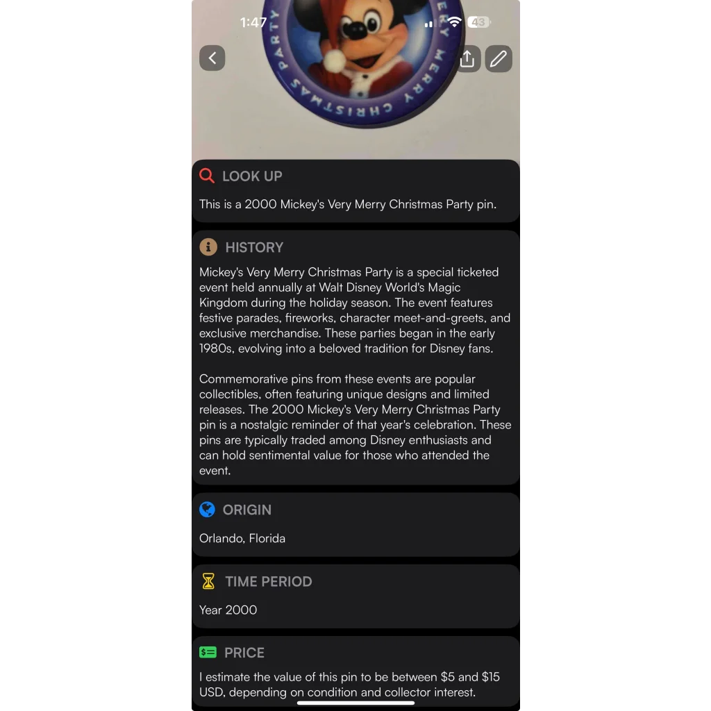 Snag Mickey's Limited Edition Christmas Party Pin 2000