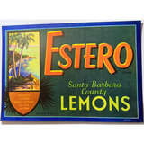 Snag a Sunny Slice of the 50s Vintage Estero Lemons Crate Label