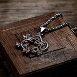 Snake Entwined Star Stainless Steel Pendant