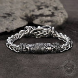 Snake Punk Stainless Steel Skull Bracelet