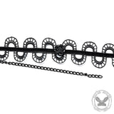 Snake Shaped Rose Lace Gothic Choker Necklace
