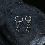 Snake Stainless Steel Punk Earrings