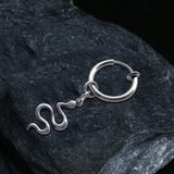 Snake Stainless Steel Punk Earrings